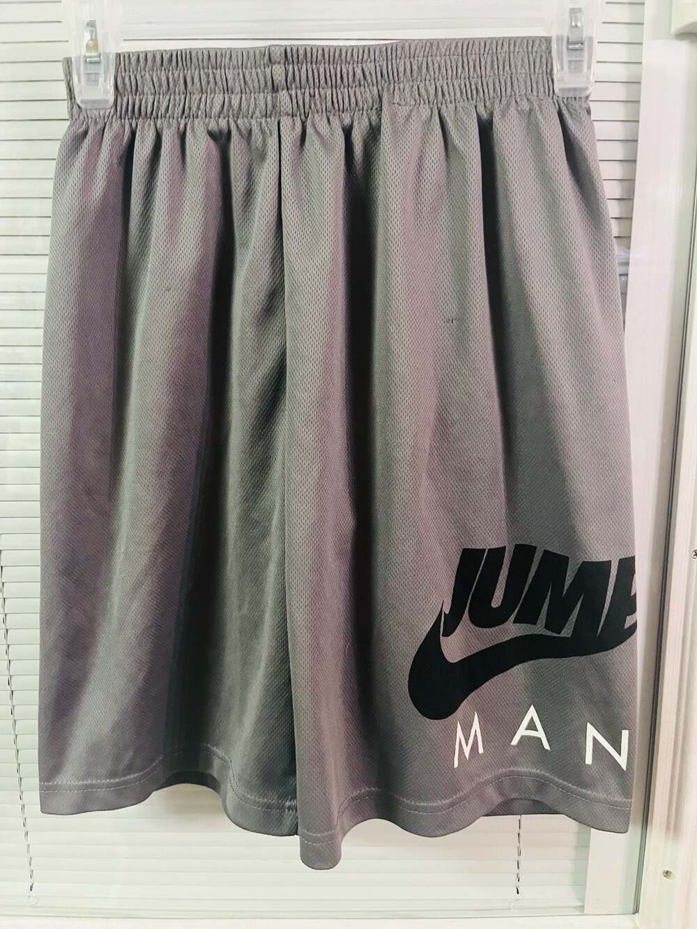 2 Nike Youth Boys Athletic Mesh Shorts Black/Neon Size 12-13 and Grey/Black Shor